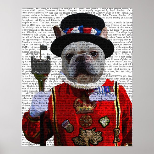 Bulldog Beefeater Poster (Framsidan)