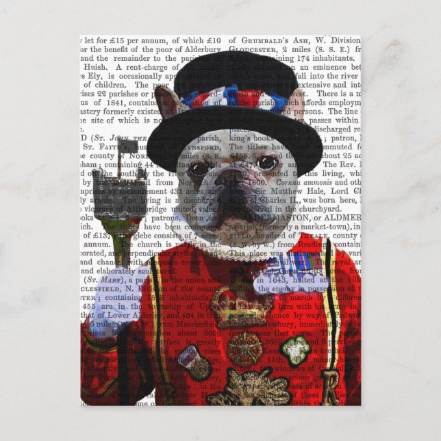 Bulldog Beefeater Vykort (Framsida)