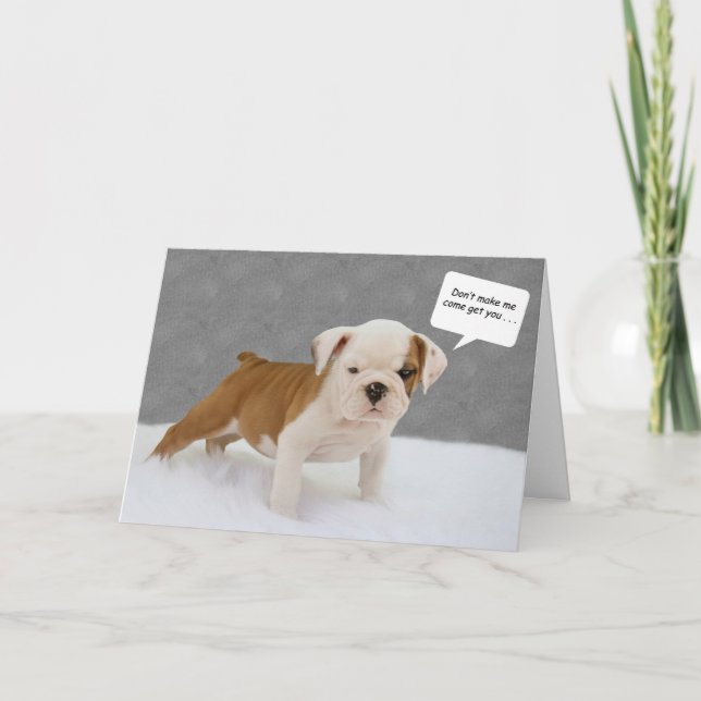 Bulldog Birthday Card av Focus för en orsak Kort (Framsida)