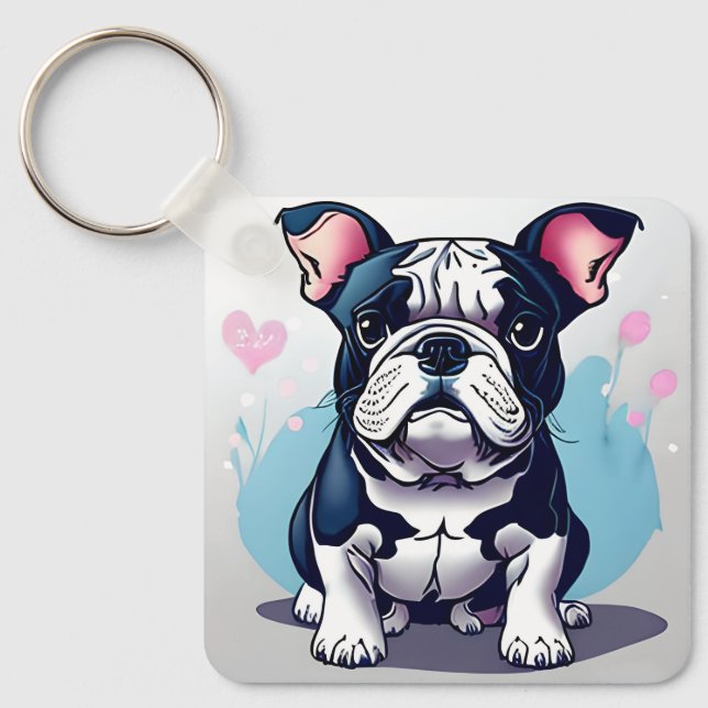 Bulldog Bliss Nyckelring (Framsida)