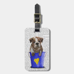 Bulldog Bucket i Kärlek Blue Bagagebricka