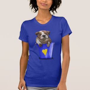Bulldog Bucket i Kärlek Blue T-shirt