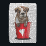 Bulldog Bucket i Kärlek Red iPad Mini Skydd<br><div class="desc">Idéer och Helgdagar</div>