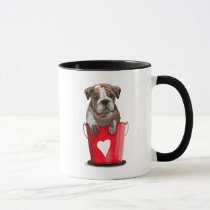Bulldog Bucket i Kärlek Red Mugg