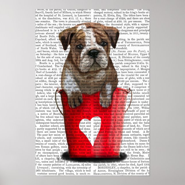 Bulldog Bucket i Kärlek Red Poster (Framsidan)