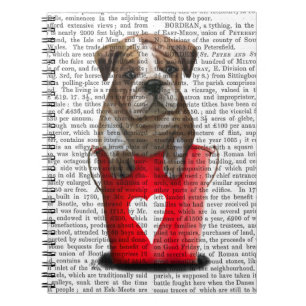 Bulldog Bucket Of Love Röd Anteckningsbok