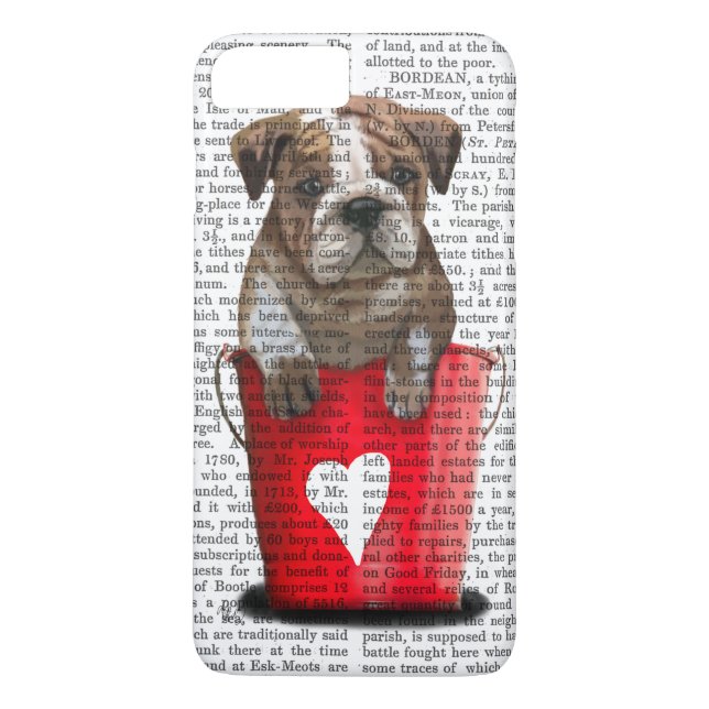 Bulldog Bucket Of Love Röd Case-Mate iPhone Skal (Baksida)