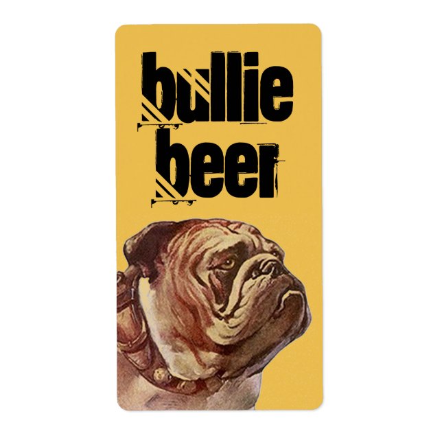 Bulldog Bullie Beer Homebrew Bull Dog Anpassningsb Fraktsedel (Framsidan)