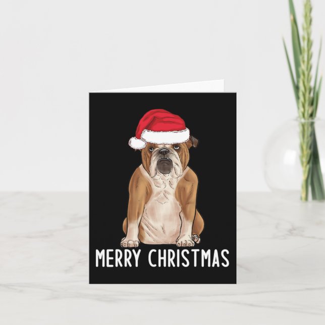 Bulldog Bully Merry English Bulldog Jul 1 Kort (Framsida)