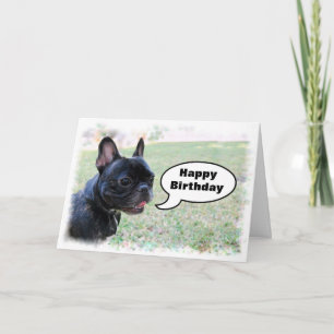 Bulldog Card för Grattis på födelsedagen Fransk Kort