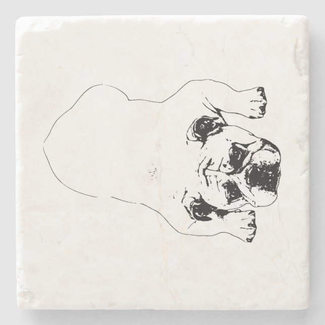 Bulldog Cheer Table Coaster Stenunderlägg (Framsidan)