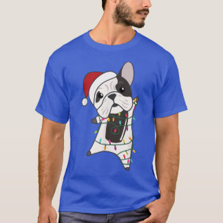 Bulldog Cheerful jul Fairy Ljus Sweet Anim T Shirt