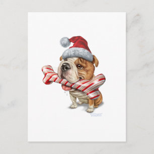 Bulldog christmas helg vykort