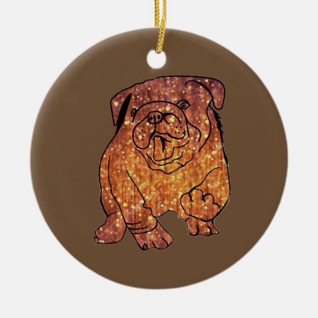 Bulldog Circle Ornament (Framsidan)