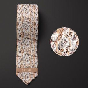 Bulldog Collage Monogram Slips