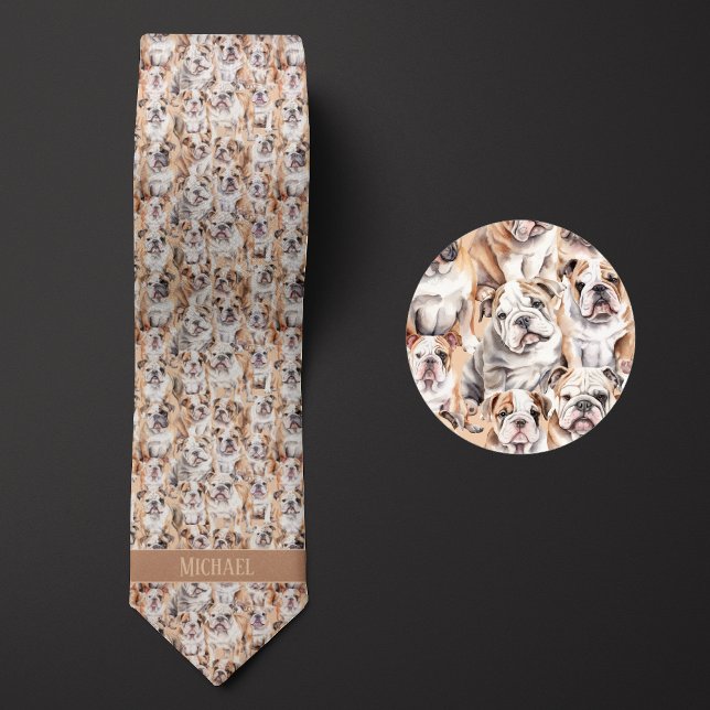 Bulldog Collage Monogram Slips (Skapare uppladdad)