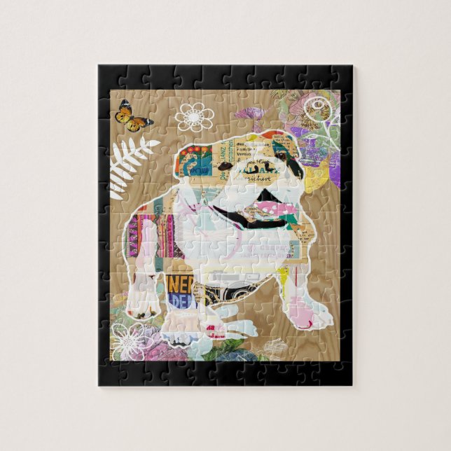 Bulldog Collage Pussel (Vertikal)