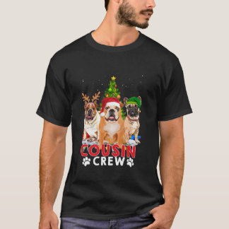 Bulldog Cousin Crew Julgran Boys Girls Merr T Shirt