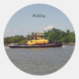 Bulldog-dekal Runt Klistermärke