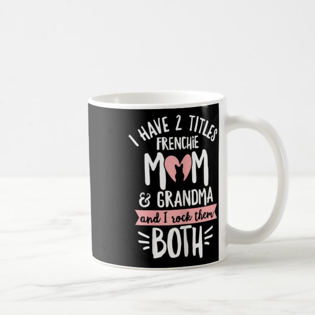 Bulldog-design för din Frenchie Grandma Kaffemugg (Höger)