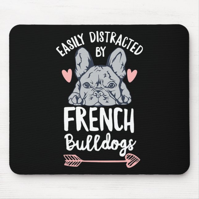 Bulldog Design För En Frenchie Ägare  Musmatta (Framsidan)