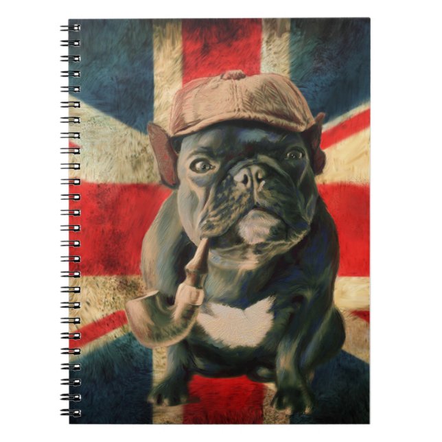 Bulldog-design för spiral anteckningsbok (Framsidan)