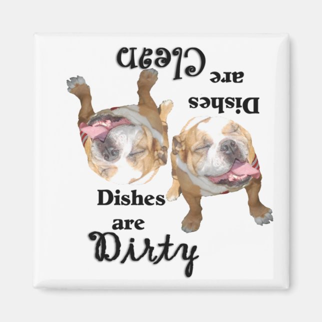 Bulldog Dishwasher Magnet (Framsidan)