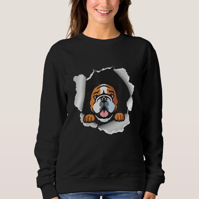 Bulldog Dog    For Father s Day T Shirt (Framsida)
