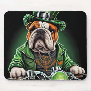Bulldog Driving Bike St. Patrick's Day Musmatta