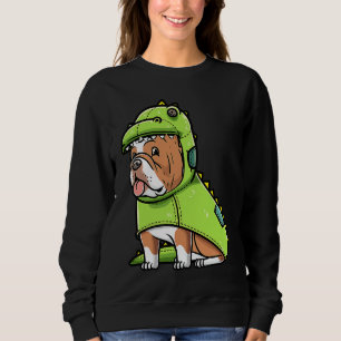 Bulldog Engelska Bulldog i Dinosaur Costume T Shirt