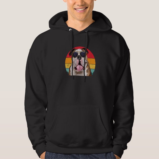 Bulldog English Bulldog Hundägare För barn Manar Hoodie (Framsida)