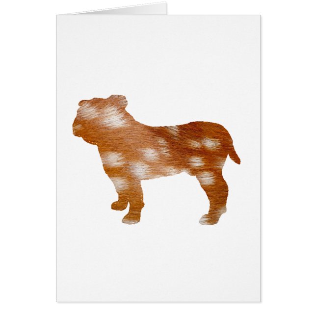 bulldog fallow silo hälsningskort (Framsidan)