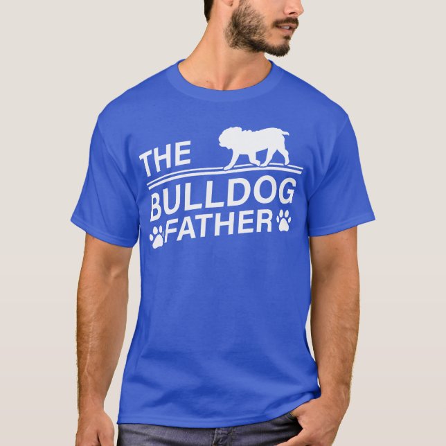 Bulldog Far Bulldog Owner Fars dag retro T Shirt (Framsida)