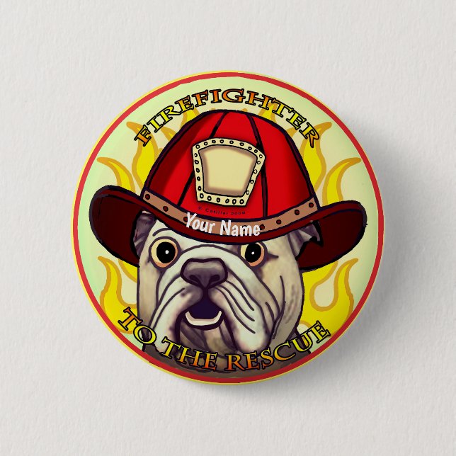 Bulldog Firefighter Knapp (Framsida)