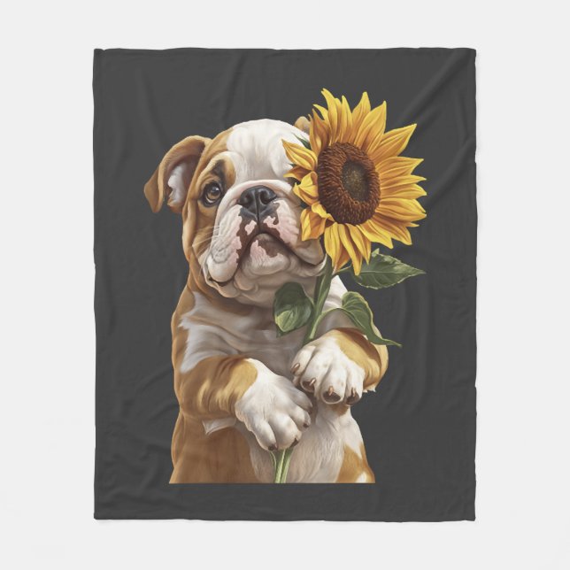 Bulldog  fleecefilt (Framsidan)