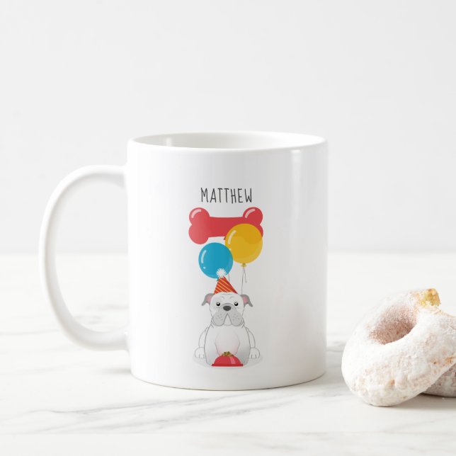 Bulldog Födelsedagsfest Kaffemugg (Med munk)