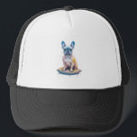 Bulldog Francés Colorido y Artístico  Keps<br><div class="desc">Bienvenidos a este diseño único e hipnótico que captura la esencia de un bulldog francés en una paleta vibrante y artística. Este ilustración está hecha para encantar a amantes de los perros y de la creatividad. Inspirado en técnicas de pintura digital, esta imagen combina colores vivos y detallados que le...</div>