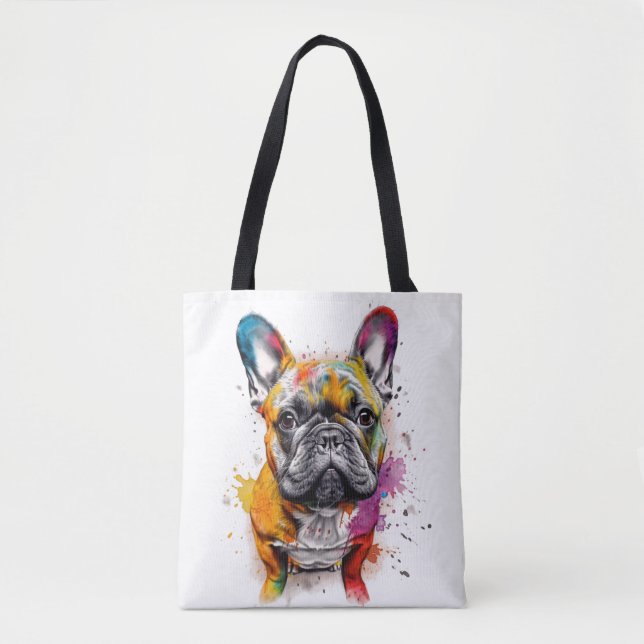 Bulldog francés lleno de estilo tygkasse (Framsida)