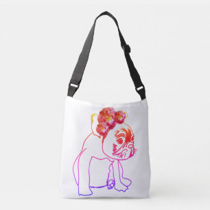 Bulldog Fransk Buldog Puppy Sweet Hund Body Bag Axelväska