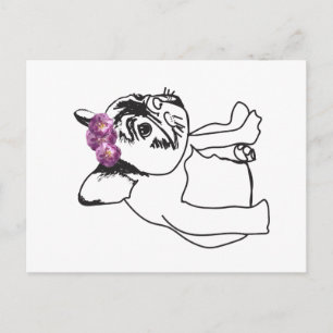 Bulldog Fransk Buldog Puppy Sweet Hund Postcard Vykort