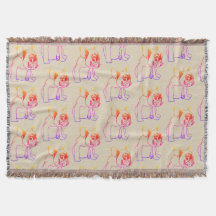 Bulldog Fransk Buldog Puppy Sweet Throw Blanket