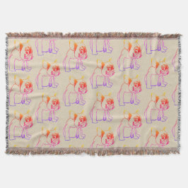 Bulldog Fransk Buldog Puppy Sweet Throw Blanket Mysfilt