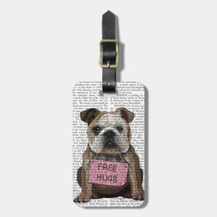 Bulldog Free Hugs Bagagebricka