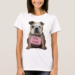 Bulldog Free Hugs Tee