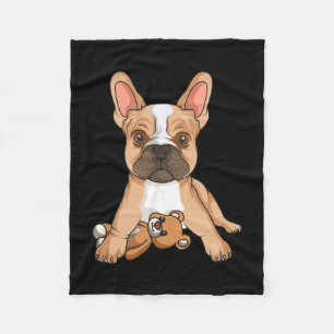 Bulldog Frenchie Kärlek Cute Hund Roligt Girls Fleecefilt