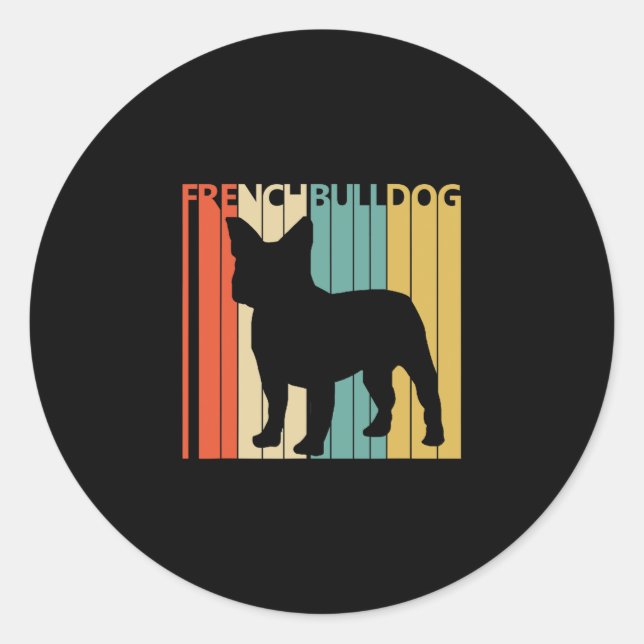 Bulldog Frenchie Runt Klistermärke (Framsida)
