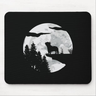 Bulldog Full Moon Night - Hund älskare Fransk Bull Musmatta
