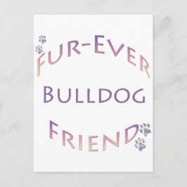 Bulldog Furever Vykort