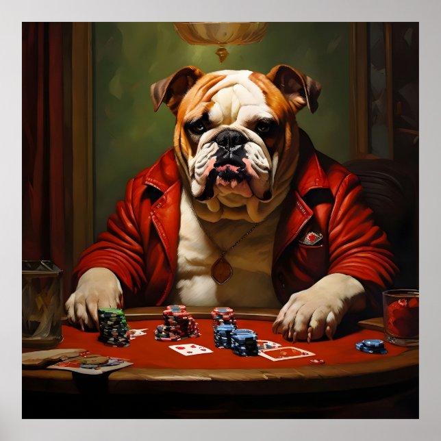 Bulldog Gambling Square Poster (Framsidan)