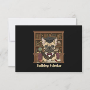 Bulldog Gelehrte Söt fransk bulldog professor Tack Kort